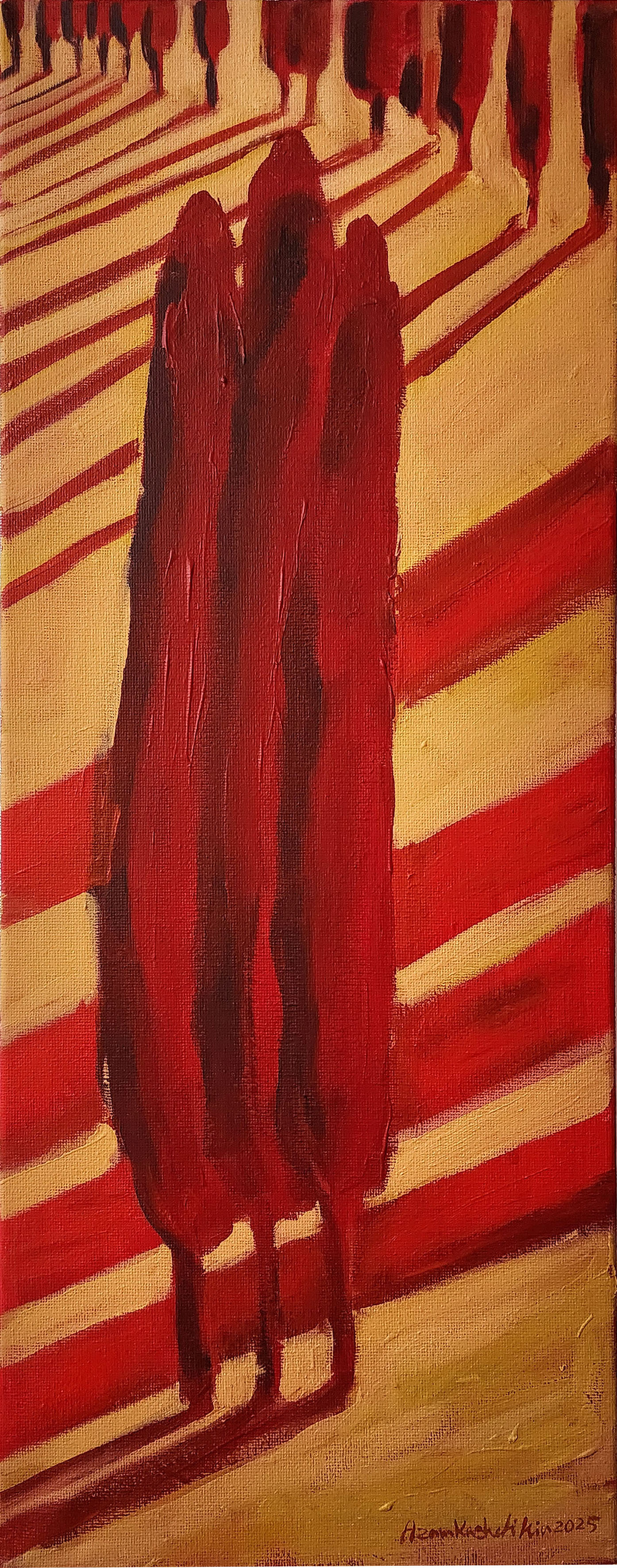 Crimson Cypresses