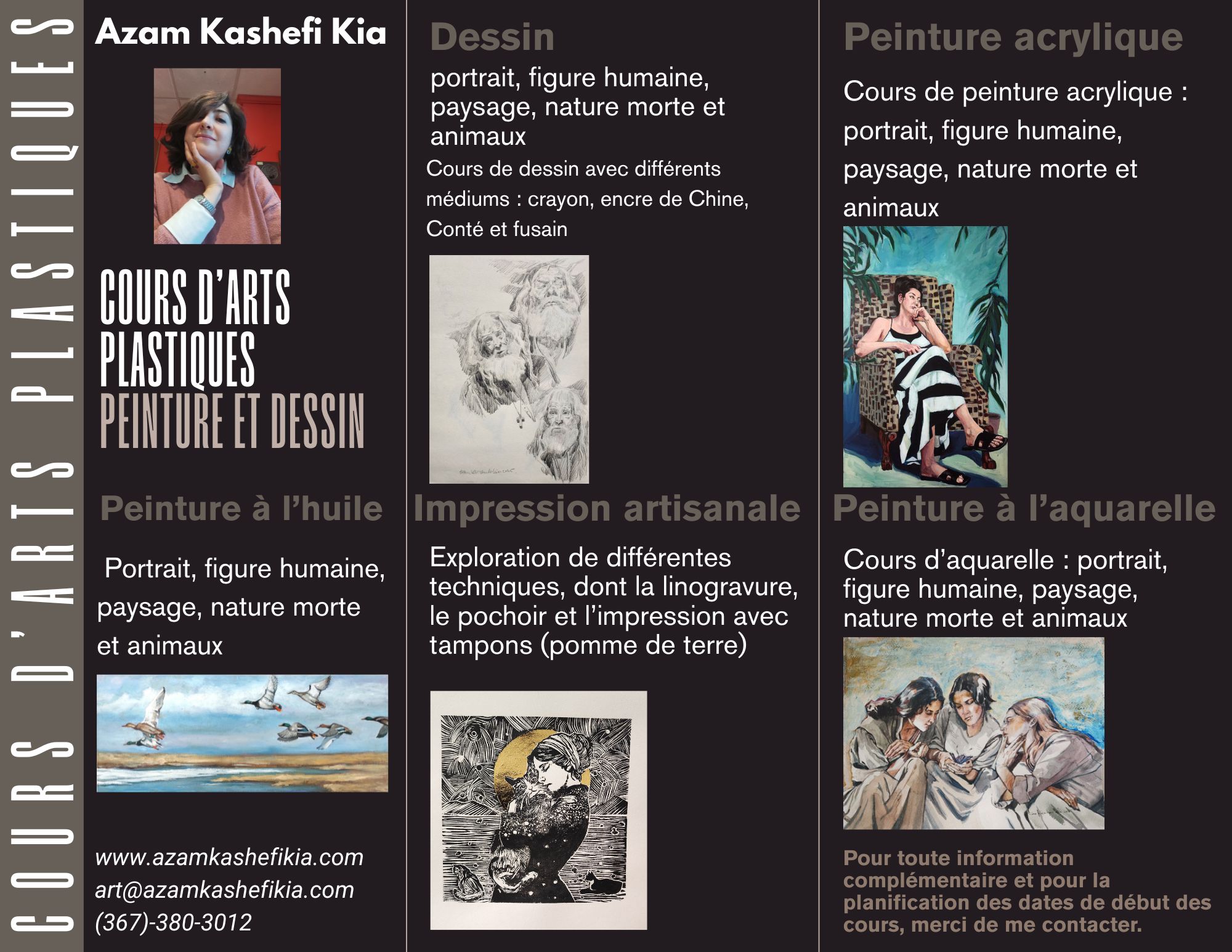 Cours d’arts plastiques peinture et dessin