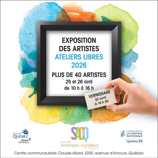 Exposition annuelle les participants des Ateliers libres 2026,