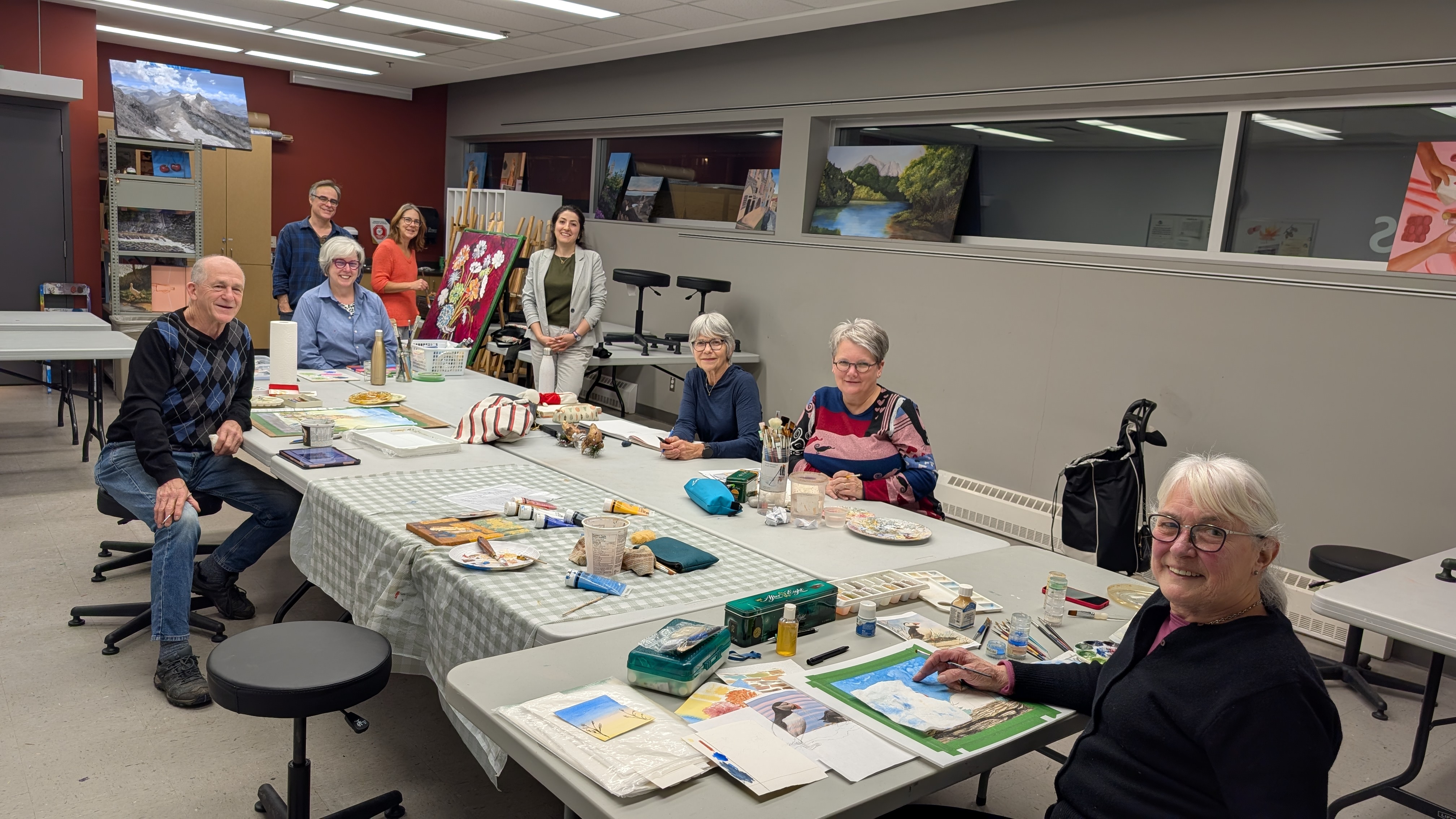 Oil color, watercolor, and acrylic course