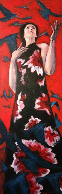 azam kashefikia painter acrylic oil painting figure